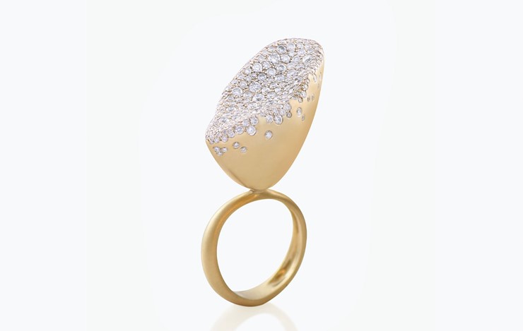 BABY MALAK FLOURISH ICE BIG MARQUISE RING